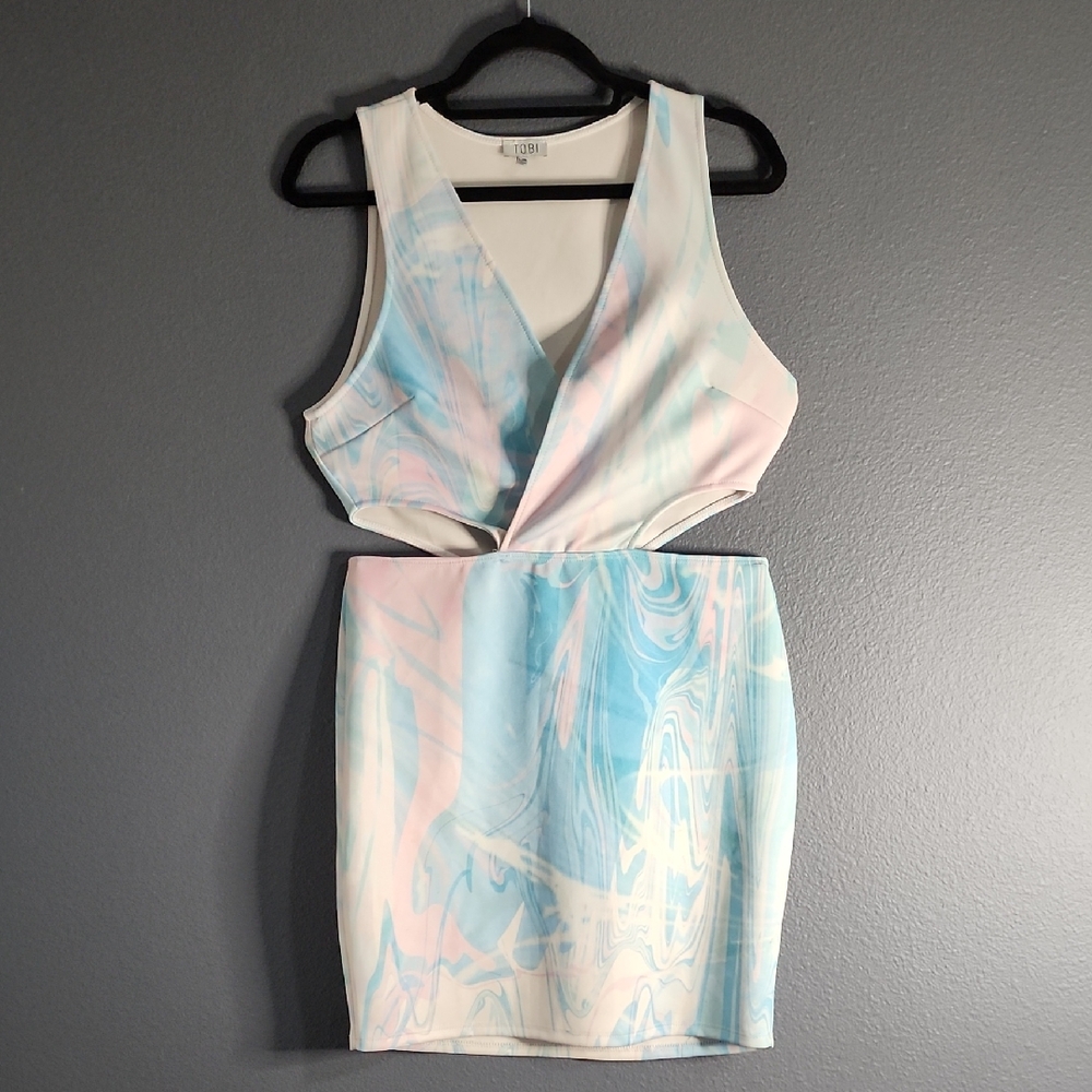 Tobi Multicolor Cutout Mini Dress